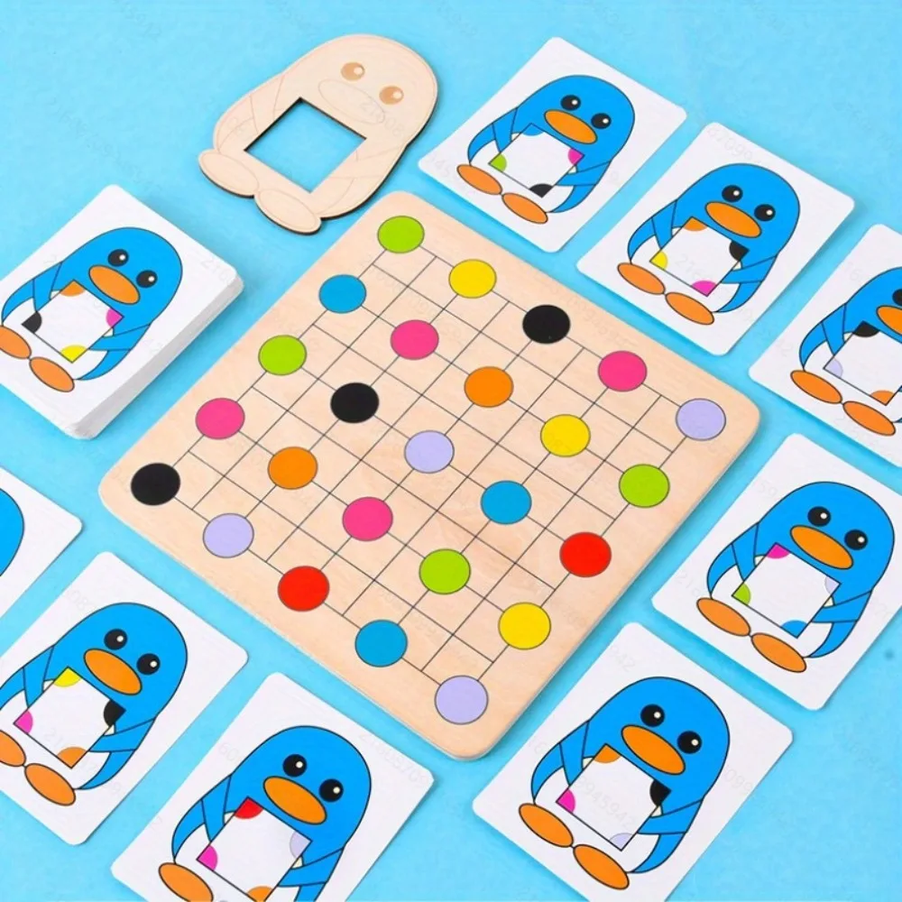 Penguin Color Matching Puzzle desk game, Logical Thinking Reasoning Observation Game Educational Toy Thanksgiving Gift