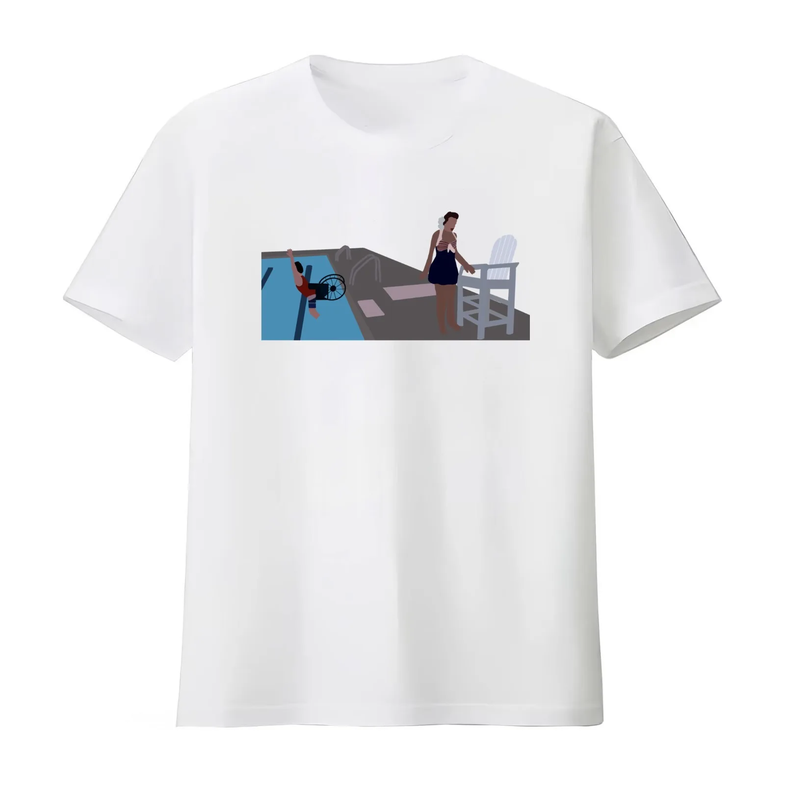 Artie Wheels Himself Into The Pool - Glee T-Shirt Summer Casual Cotton Tee Oversized Streetwear Tops Vintage Graphic Print