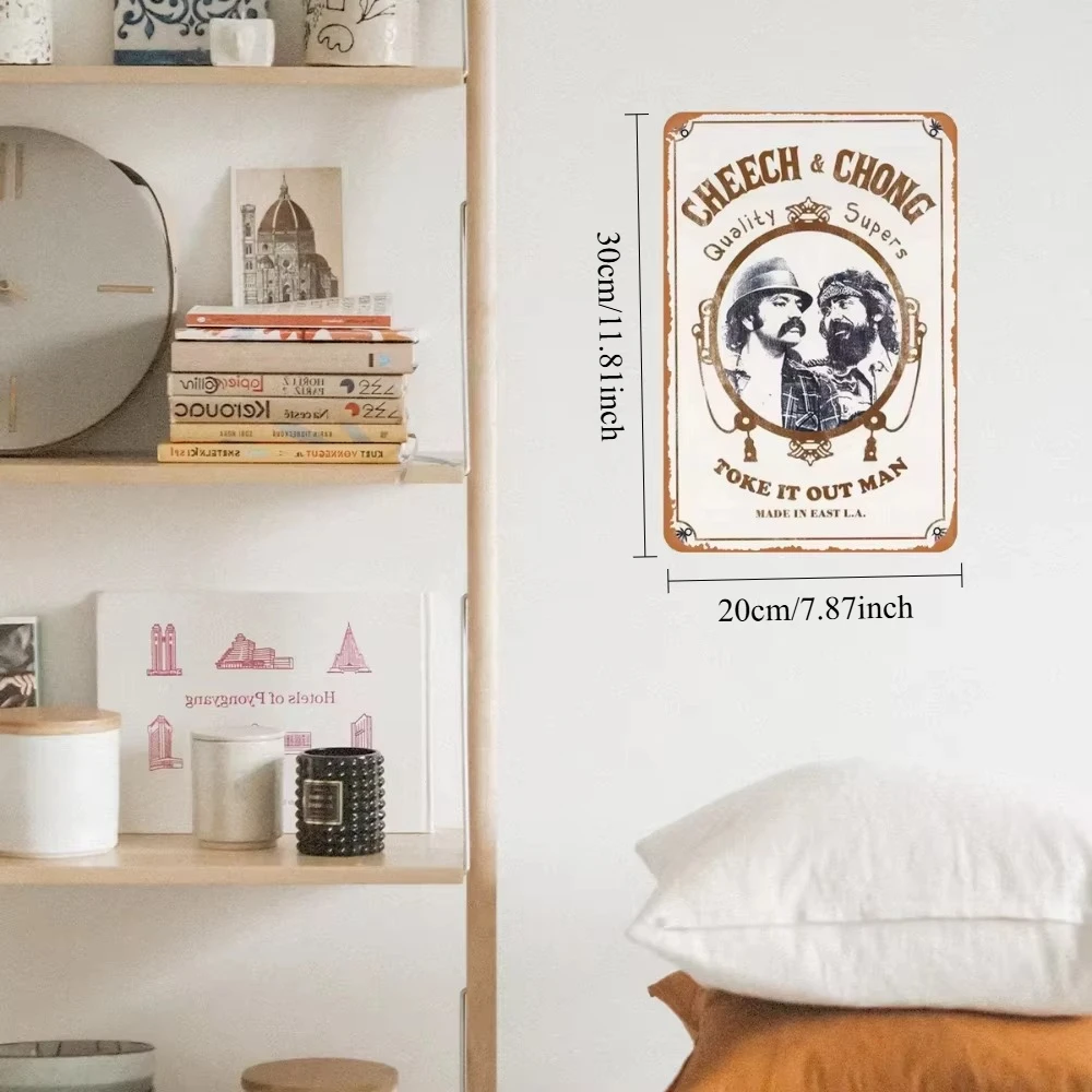 ملصق معدني لفيلم رائع من Cheech and Chong Zig Zag علامة معدنية مقاس 8 × 12 بوصة رائعة لتزيين غرفة المشجعين إضافة ريترو فلاير #2