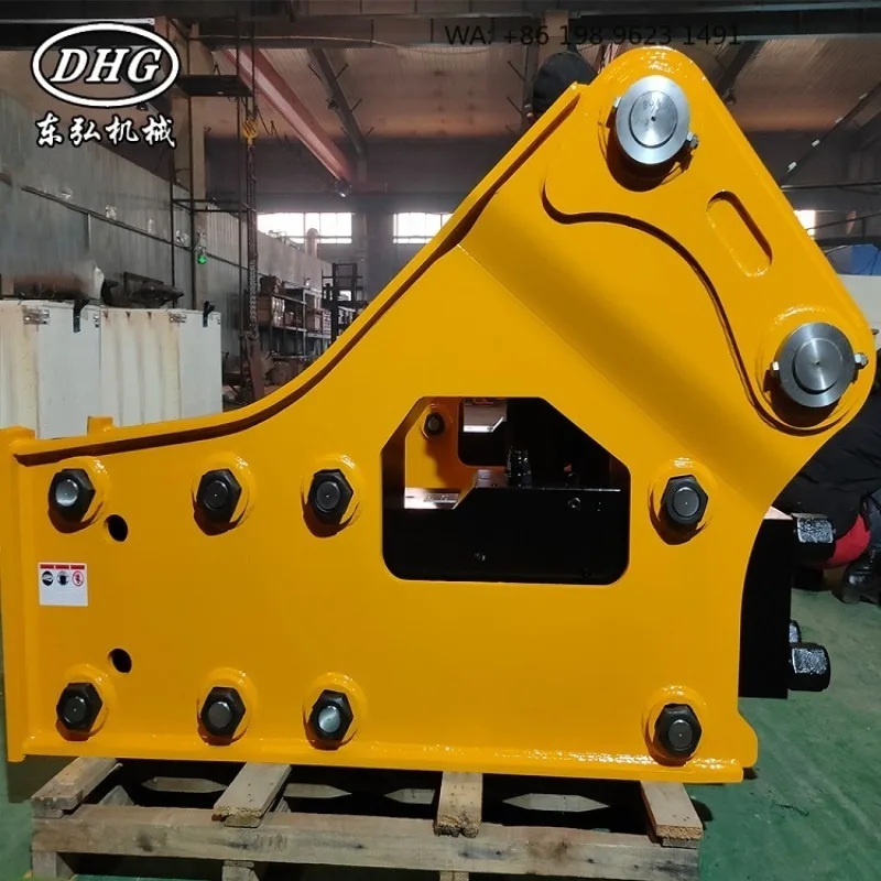 Triangular Side Hydraulic Rock Breaker Durable Stone Demolition Parts 0.8-1.2 Ton Mini Construction Excavator Accessory