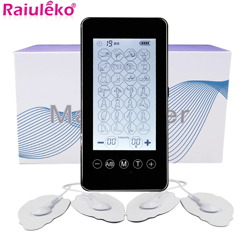 

28 Mode LED 2 Output TENS Unit Electronic Pulse Acupuncture Massager EMS Muscle Stimulator Full Body Relax Therapy Fat Burner