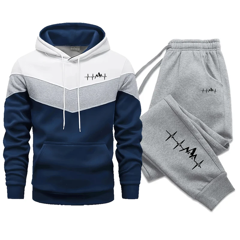 Autumn Winter Men Tracksuit Sports Jogging Sweatshirt Men\'s Set Casual Comfortable Fashion Hoodie High Quality Daily Sweat Pants