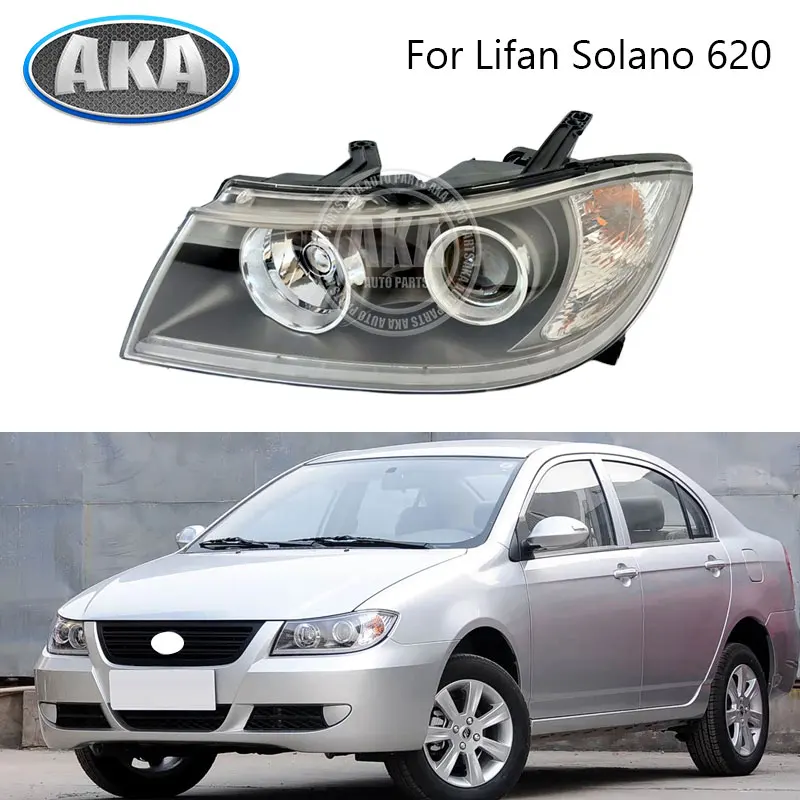

Front Bumper Headlight Front Head Light For Lifan Solano 620 B4121100 B4121200 Headlight Headlamp