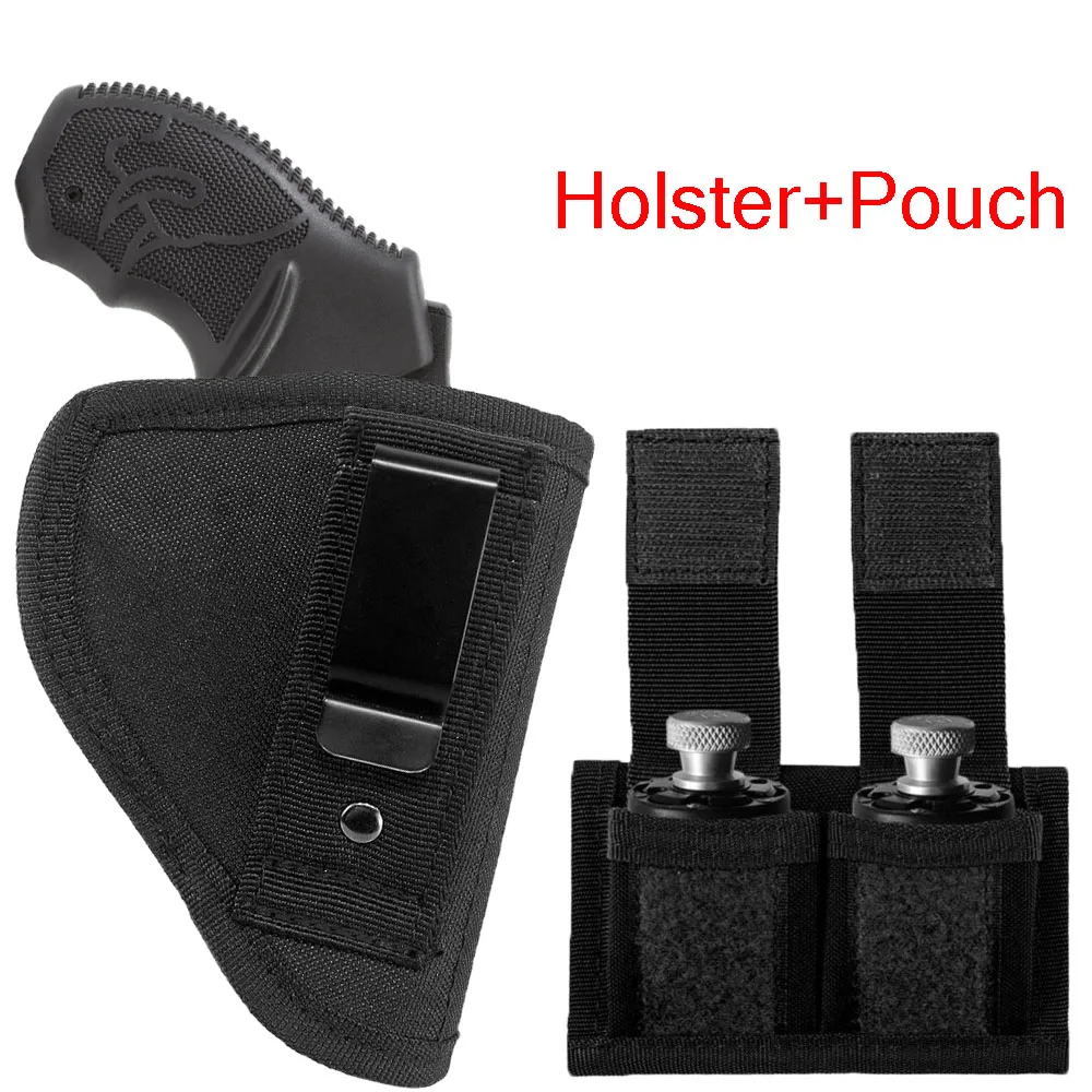 Tactical IWB Holster Revolvers with Speedloader Pouch Fits Most J Frame Revolvers Ruger LCR S&W 442/642 Taurus Most .38 Special