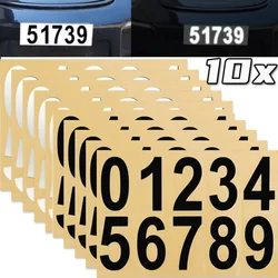 Car License Plate Reflective Number Label Stickers Waterproof Invisible Number Stickers Vinyl Sticker Reflective Sticker
