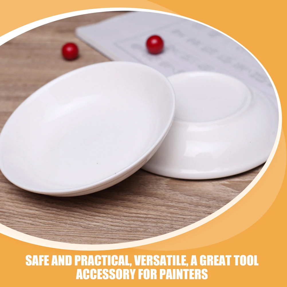 

12 Pcs Paint Round Ink Mixing Plates Plastic Color DIY Trays Watercolor Pigment Accessories Art Supplies
