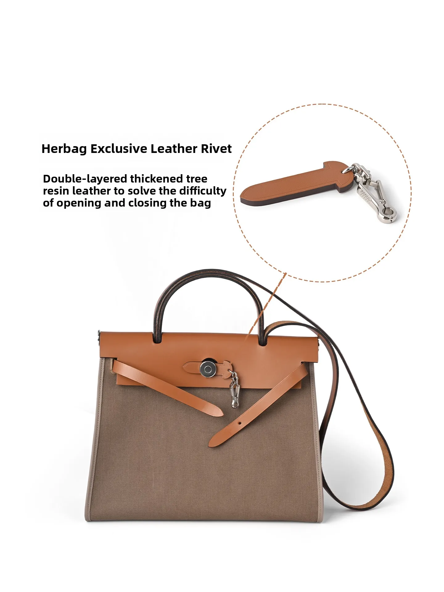 

Handmade Herbag3 Leather Insert Slab Anti-wear Cowhide Bag Cover Lo Bule Herbag Accories Durable Faionable