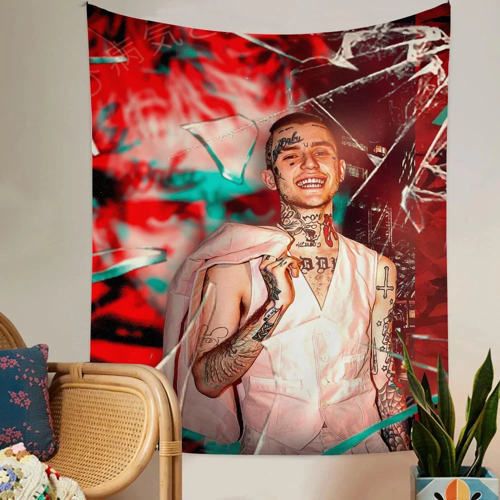 Singer Lil Peep Tapestry Art Printing Art Science Fiction Room Home Decor Home Decor