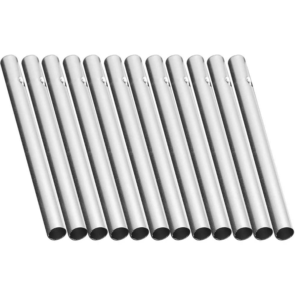 

12pcs Wind Chime Aluminum Tubes Pre-Drilled Diy Metal Wind Chime Making Material For Garden Yard Outdoor Decor Hanging Pendant