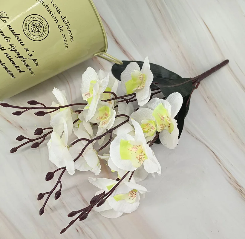 5-Gabelbündel, künstliche Blume mit Schmetterlingsorchidee, geeignet für Hochzeit, Zuhause, künstlicher Wohnzimmertisch, Hotellandschaftsdekoration – Detail 8