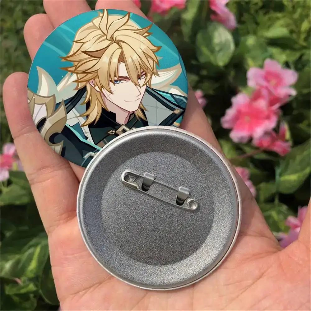 Varka Genshin Badges Button Round Creative Pin Brooch Badge Bag Decor Accessories Fans Collect Friends Gifts