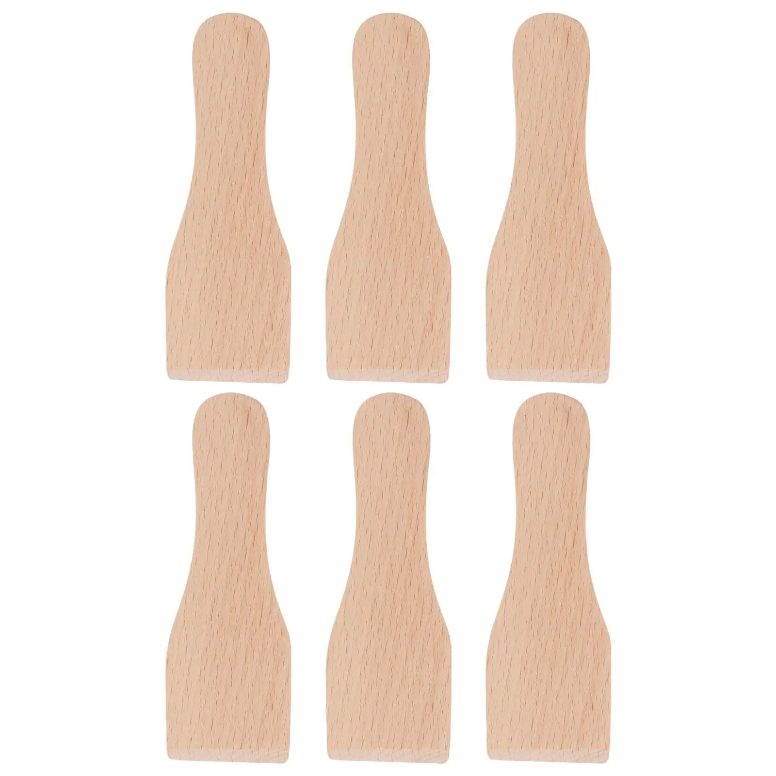 

6 Pcs Small Wooden Spatula Set Multi purpose Heat resistant Butter Scraper Shovel for Kitchen Baking Tools Food Grade Safety