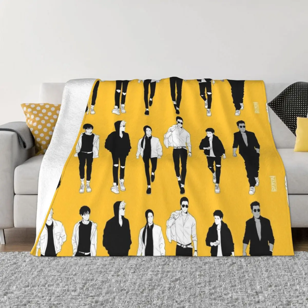 

Banana Fish Boys Throw Blanket Sofa Throw Quilt bed plaid manga Blankets