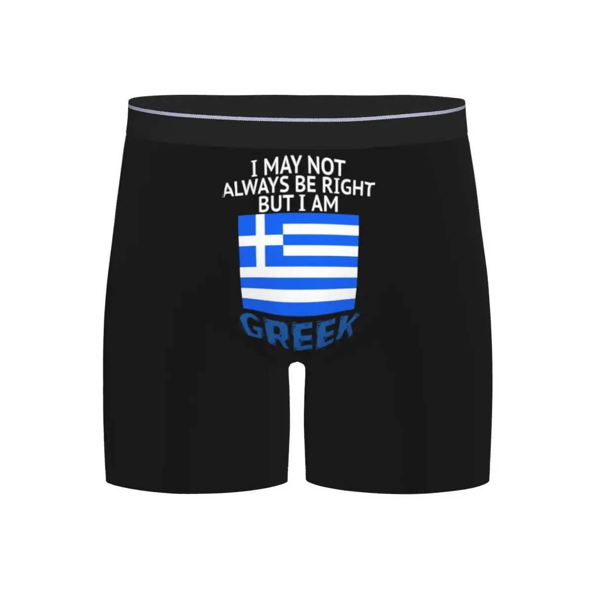 

Длинные трусы-боксеры, шорты, греческие трусики с греческим флагом, мужское дышащее нижнее белье для мужчин, подарки бойфренду