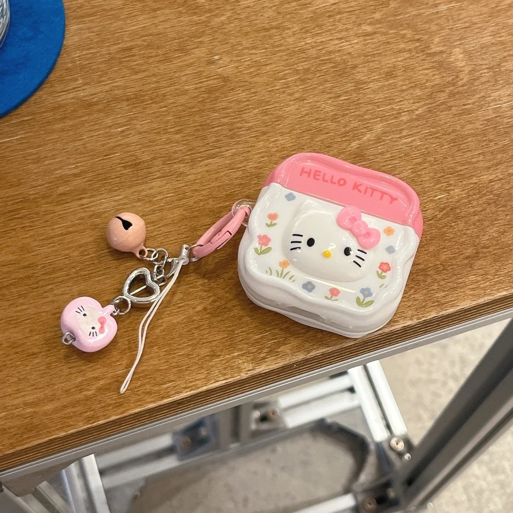 ثلاثية الأبعاد لطيف سانريو مرحبا كيتي حقيبة سماعة الاذن ل Airpods 1 2 3 4 Pro 2 سماعة لاسلكية تعمل بالبلوتوث سماعة الغطاء الواقي مع مفتاح سلسلة