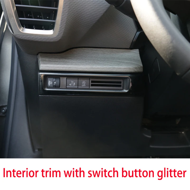 For Citroen C5X 2021 2022 2023 Headlight adjustment panel decorative frame interior with switch button glitter