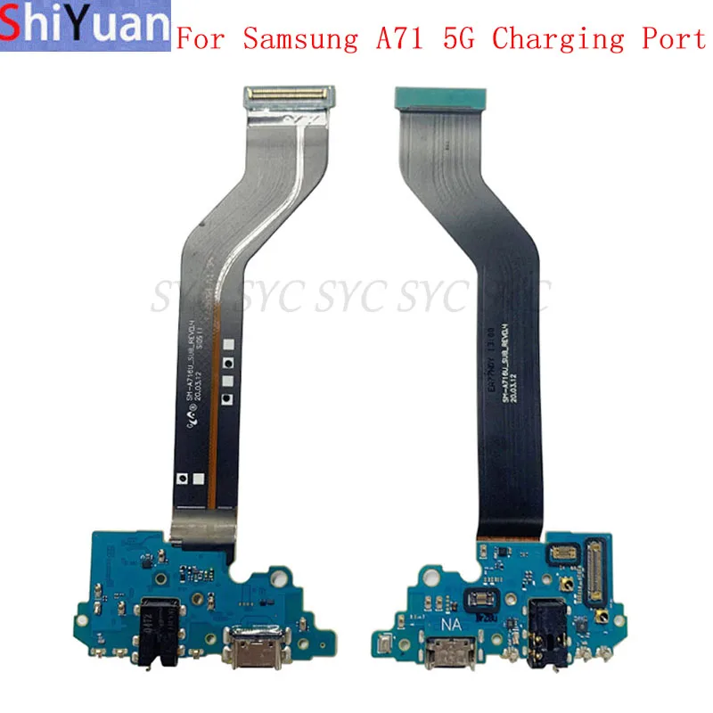 USB Charging Port Connector Board Flex Cable For Samsung A71 5G A716 A716B A51 5G A516F A516U Charging Connector Flex Cable