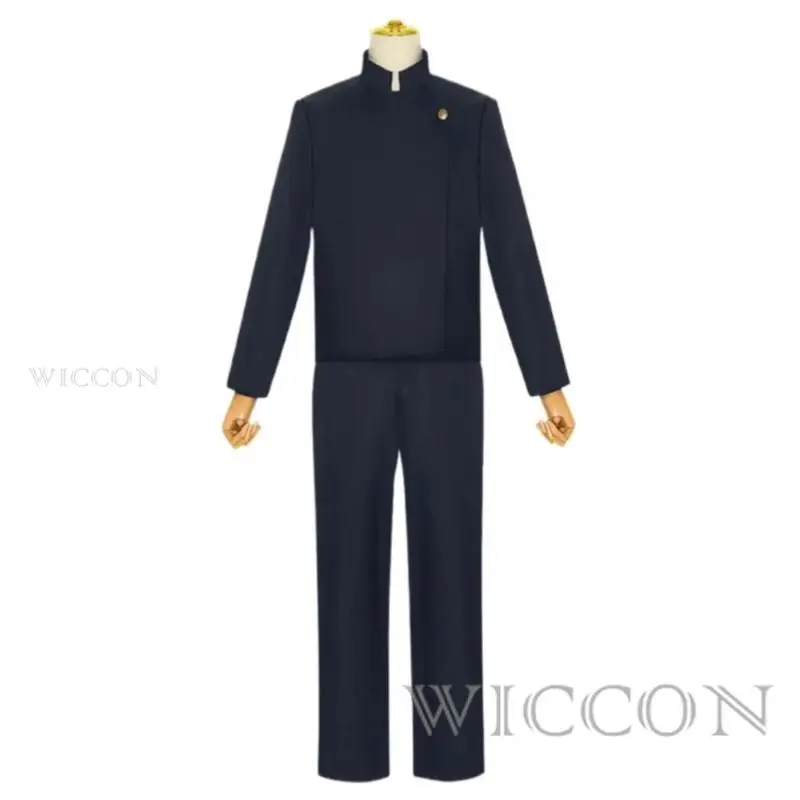 Anime JJK Glasses High School Uniform Gojo Satoru Cosplay Costumes Wig Suit Halloween Costume Men Adult Clothes