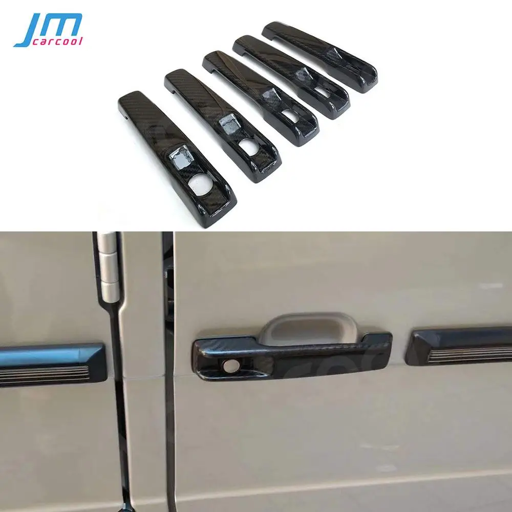 

Carbon Fiber Car Exterior Door Handle Covers Frame Trim Decoration for Benz G Class W463 W464 G55 G63 G500 G550 02-19 5 PCS/Set