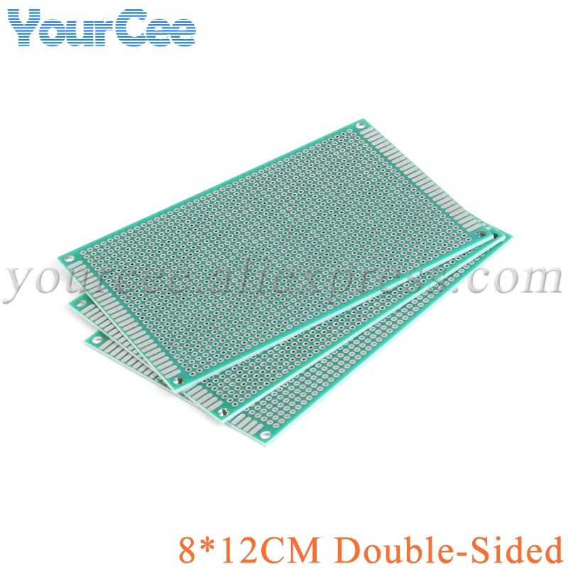 8*12cm Double Side Prototype pcb 8X12cm Breadboard 8*12cm Universal Printed Circuit Board for Arduino 1.6mm 2.54mm Glass Fiber