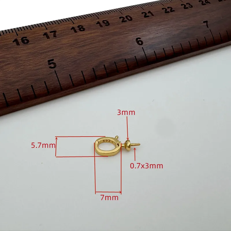 1 قطعة الصلبة 925 فضة قلادة موصل 18K الذهب اللون DIY بها بنفسك مجوهرات ل حبات اللؤلؤ اكسسوارات صنع مكونات