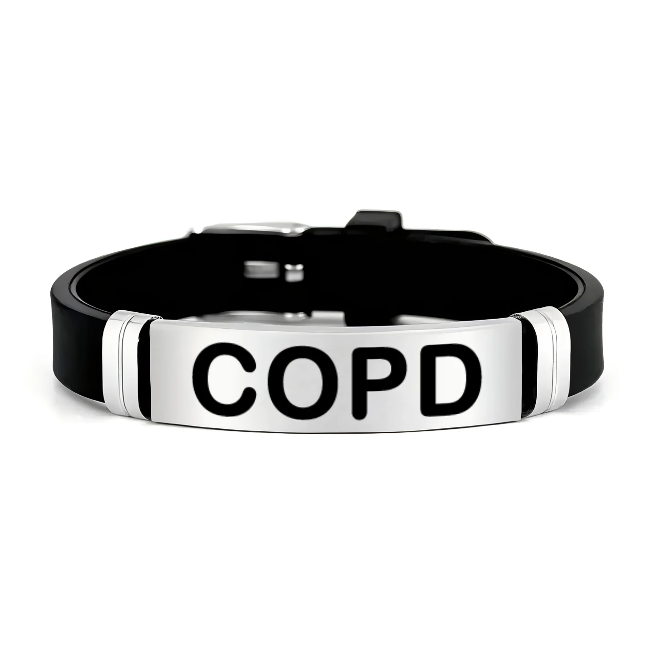 1 قطعة سوار سيليكون من الفولاذ المقاوم للصدأ معرف طبي ، كوبد ، مرض السكري نوع 1 2 سوار للرجال والنساء ، هدية مثالية #5