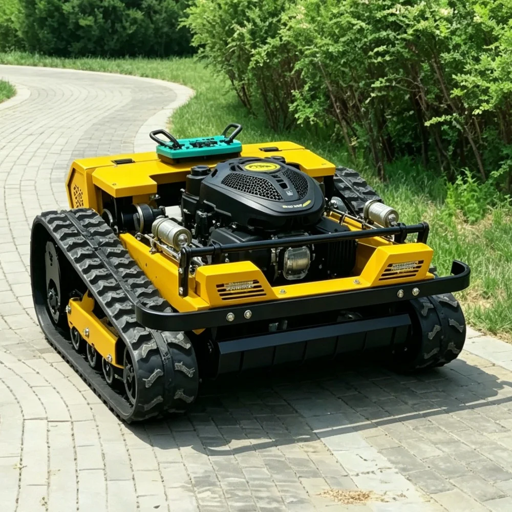 Tracked Lawn Mower Electric Lawn Mower Simple Design Automatic Remote Control Weeding Robot CE Landscape Prune - view 6