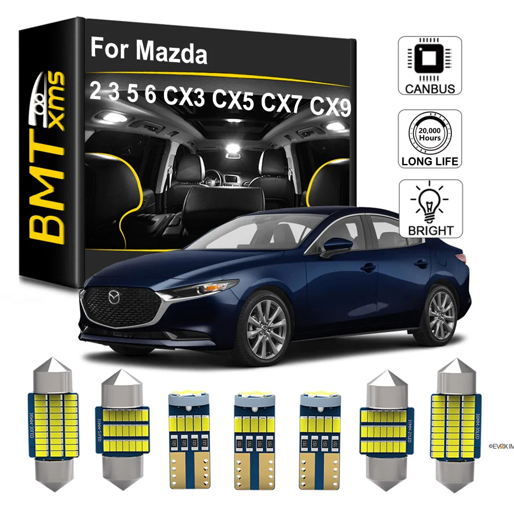 

BMTxms For Mazda CX-3 CX-5 CX-7 CX-8 CX-9 CX3 CX5 CX7 CX8 CX9 2 3 5 6 1996- 2017 2018 2019 2020 2021 LED Interior Light Bulb Kit