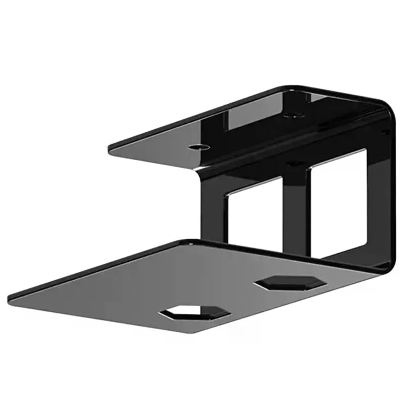 Under Desk Laptop Storage Bracket Metal Protective Tray Holder with Screw Laptop Mount