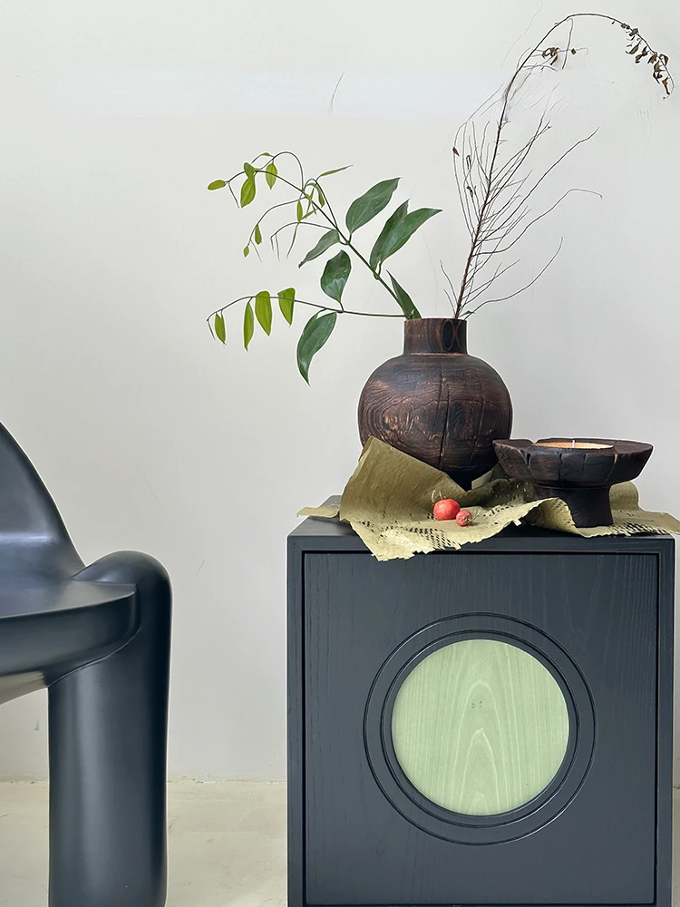 Retro modular combined cabinet floor cabinet bedside table image 2