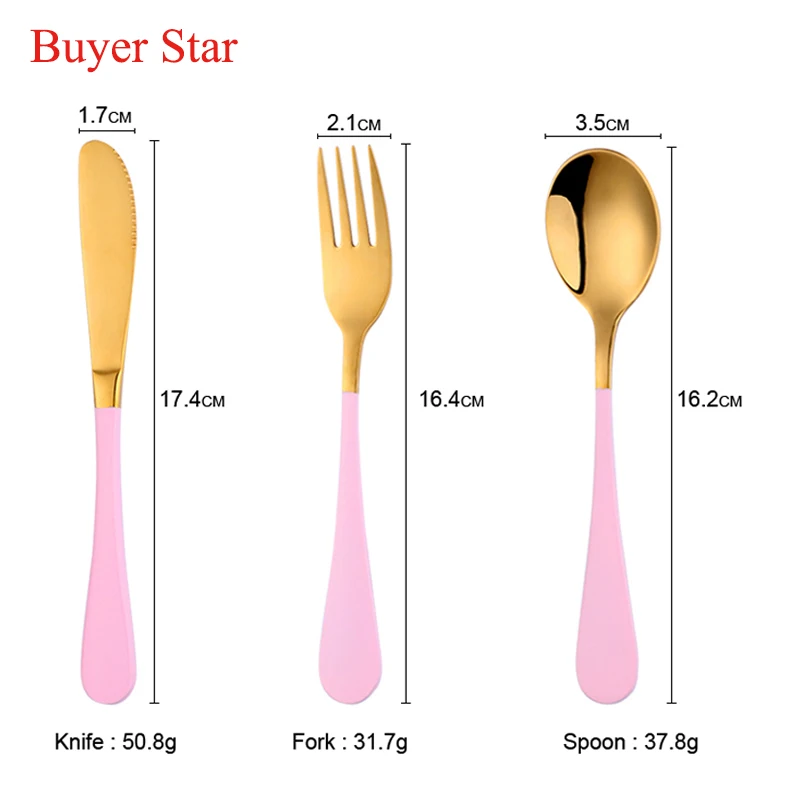 Children Cutlery Set 3Pcs Stainless Steel Tableware Spoon Fork Knife Set Utensils High Quality Kids Dinnerware Set Cute Flatware