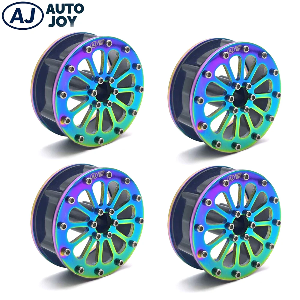 

AUTO JOY RC 1.8" Aluminum Wheels Dazzling colour Beadlock Wheel Rim For Axial SCX24 AX24 1/24 4pcs/set CNC Machined