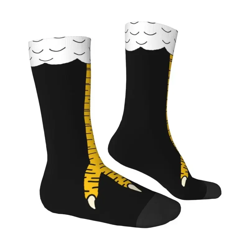 Cool Mens Funny Chicken Legs Dress Socks Unisex Warm Comfortable 3D Printing Animal Paws Crew Socks