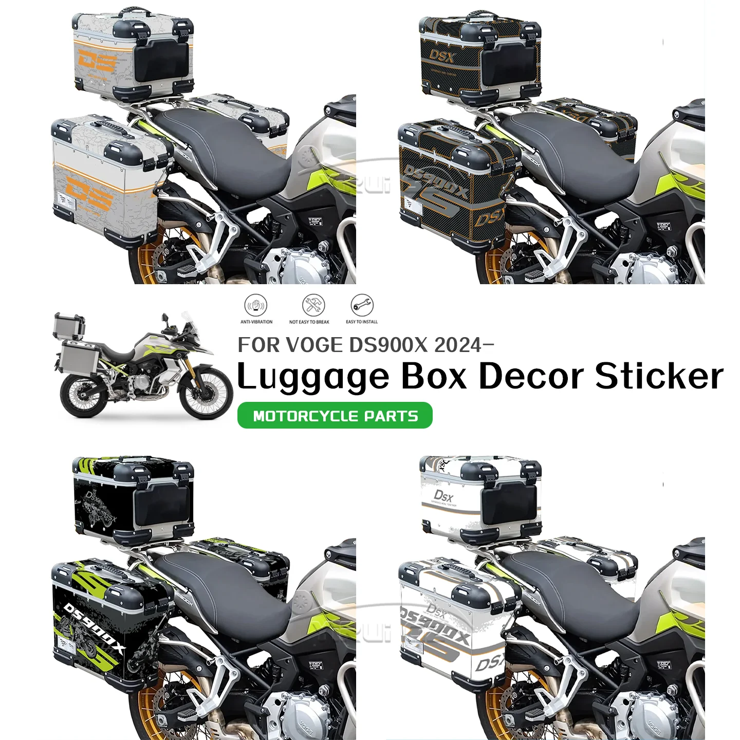 

Motorcycle For VOGE DS900X NEW Stickers Top Case Panniers Protective Decals Aluminum Luggage Box Decor Sticker ds900x 900DSX 24-