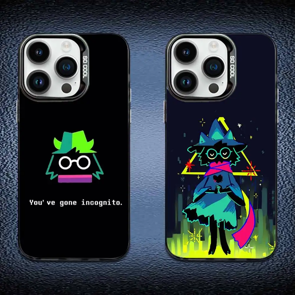 

D-Deltarune Ralsei Phone Case For iPhone 16,15,14,13,12,11,Mini,Pro,E,MAX Black Candy Matte Shockproof Cover
