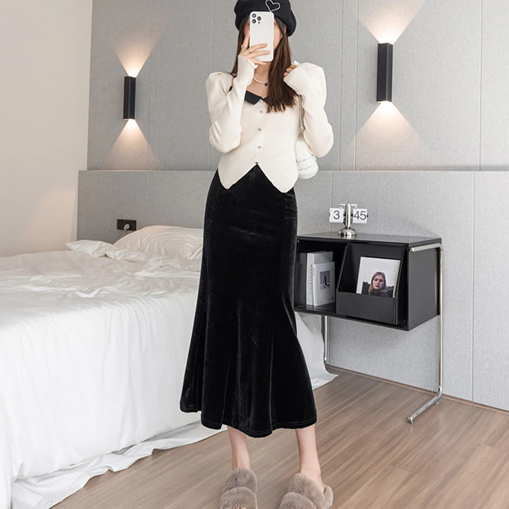 Herfstmode hoge taille rokken Boho gloednieuwe staat casual stijl heupbedekkend ontwerp matige elasticiteit