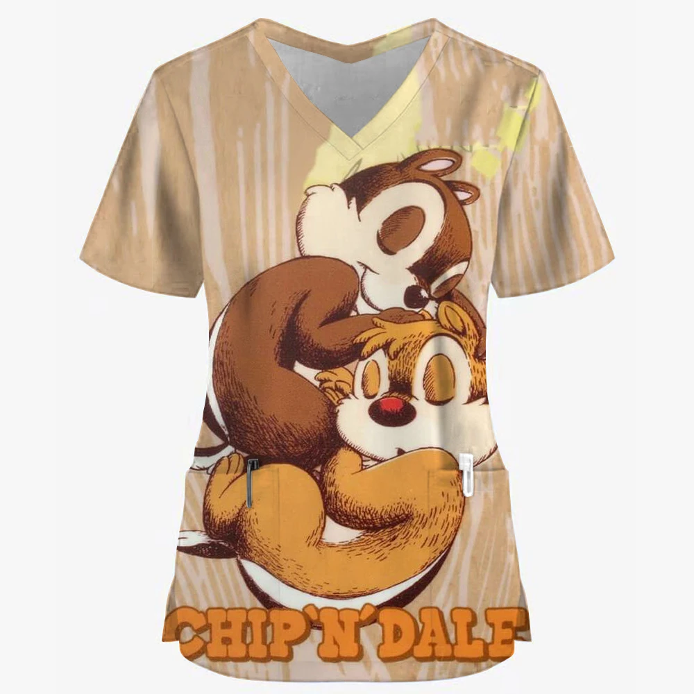 Chip & Dale Uniforme Médico, 4 Sala de cirurgia, Esfregando o Trabalho Hospitalar, Esfregando Top, Suprimentos médicos, Enfermeira Dental Cirúrgica Roupas