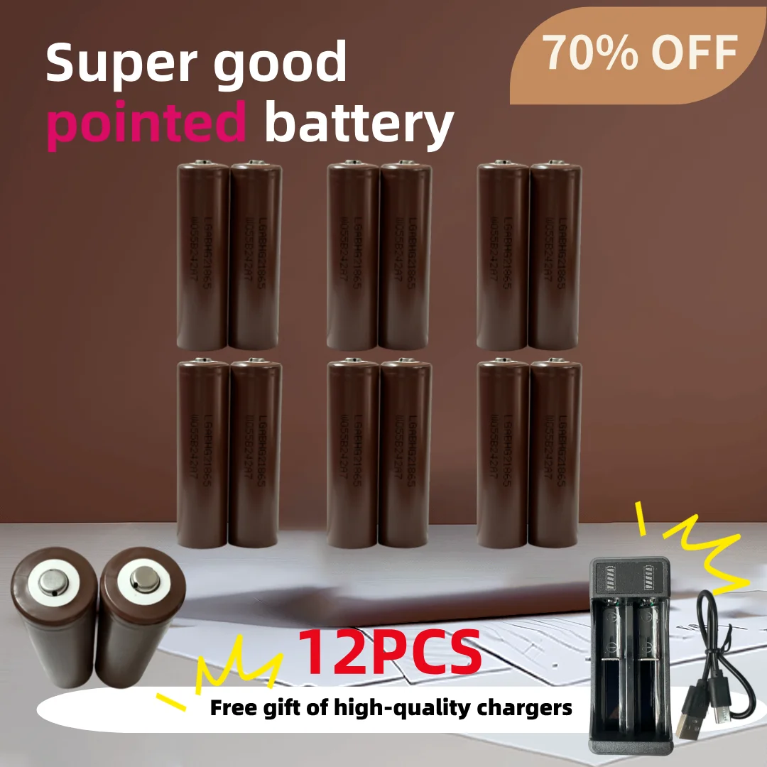 2024 Free delivery of 100% original rechargeable 18650 battery 3.7V 3500mAh 25A discharge 18650 HG2 +Pointed