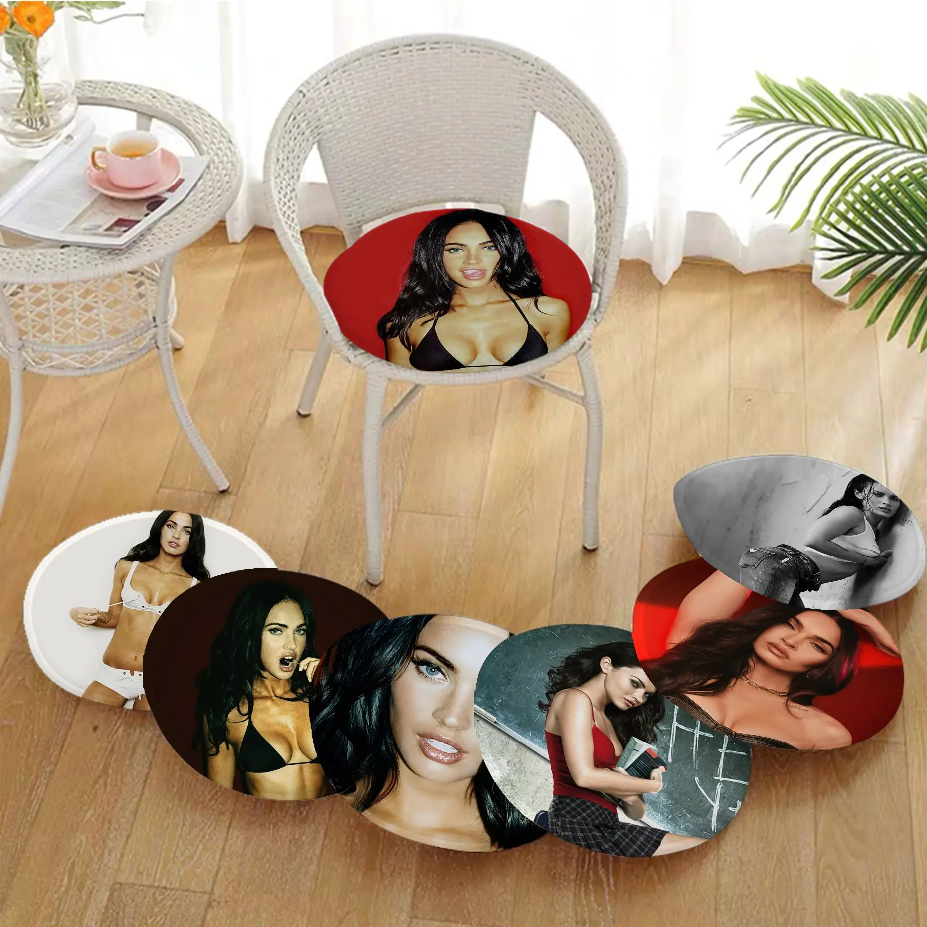 

M-Megan-Denise Fox J-Jennifers Body Cushion Mat Round Seat Cushion Office Dining Stool Pad Sponge Sofa Mat Non-SlipChairCushions