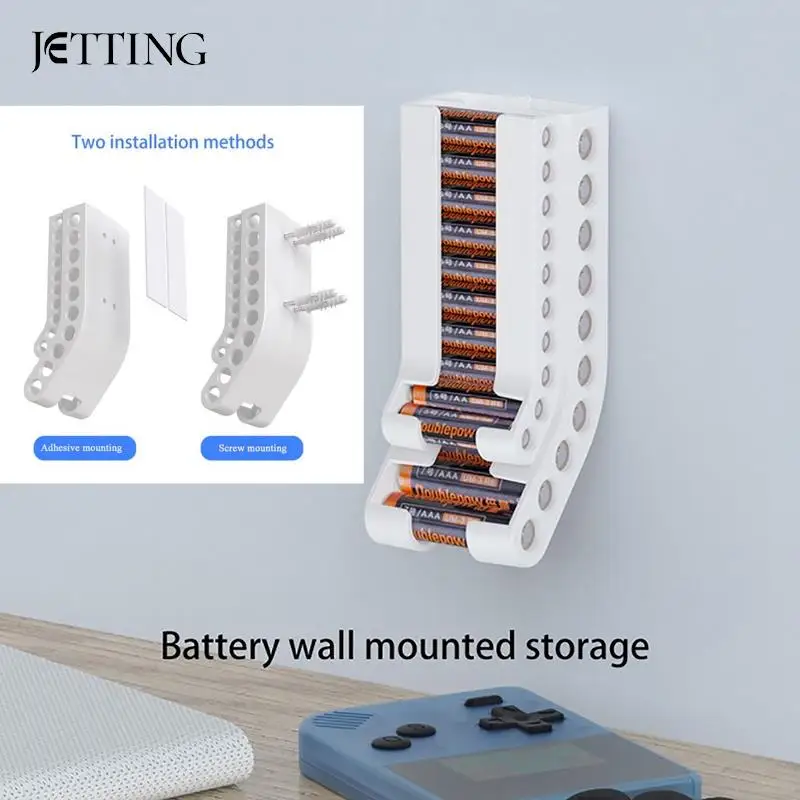 Battery Storage Organizer Combo Battery Organizer Storage Holder Small Battery Keeper Wall Holder Battery Dispenser Holder