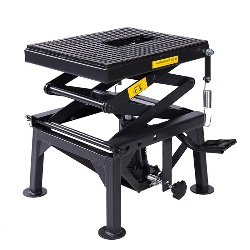 300LBS Motorcycle Maintenance Lifting Platform Hydraulic Lift ZX0901-7 Auto Repair Auxiliary Jack Motorcycle Maintenance