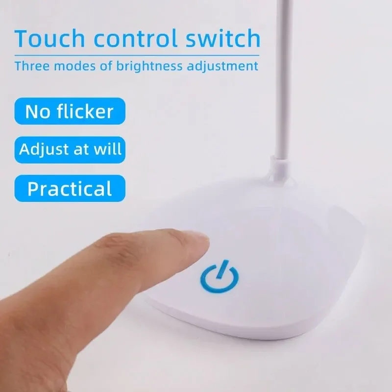 LED Desktop Desk Lamp USB Rechargeable Lighting Eye Protection Room Night Light Bedroom Bedside Student Reading Lamp image 3