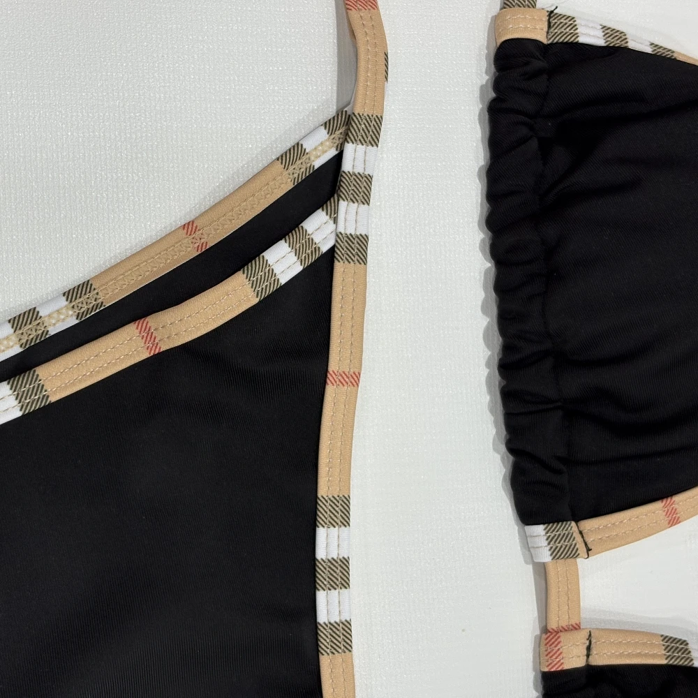 แบรนด์หรูออกแบบลาย Halter บิกินี่ผู้หญิงชุดว่ายน้ําชุดว่ายน้ําหญิงชุดบิกินี่สองชิ้นชุดว่ายน้ําเซ็กซี่ชุดว่ายน้ํา Beach Wear