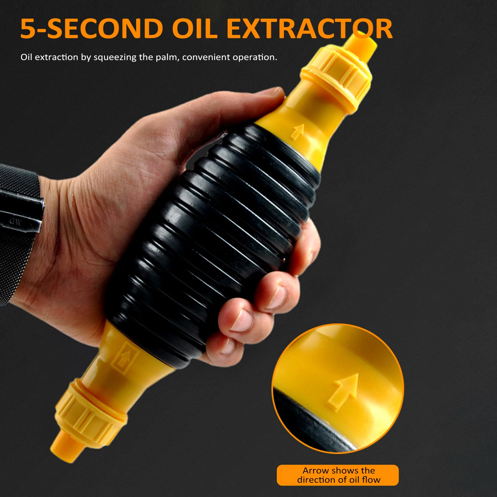 

Siphon Hand Pump, Portable High Flow Manual Car Fuel Transfer Pump with 3.2 Ft Syphon Hose for Gasoline Diesel Oil Liquid Water