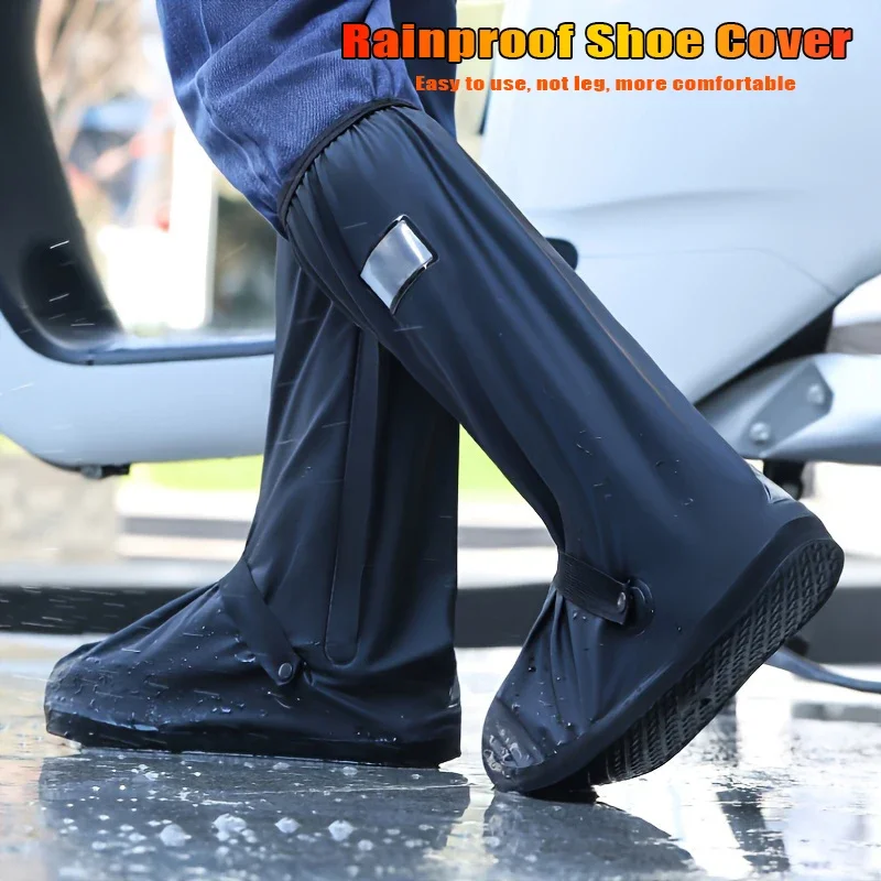 High Tube Outdoor Waterproof Rain Anti-Slip Cycling Shoe Covers Motorcycle Hiking Shoes Outdoor Anti-slip Boot Shoes Cover