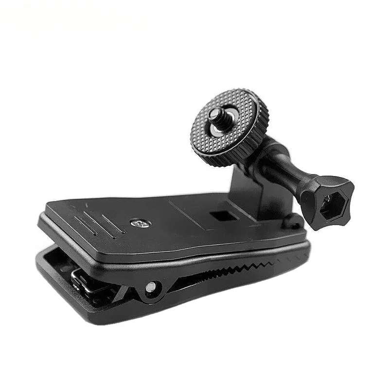 360 Degree Rotary Backpack Hat Clip Clamp Mount for Gopro Hero 13 12 11 9 for Insta360 X3 X4 SJCAM C100+ Go Pro Camera Accessory