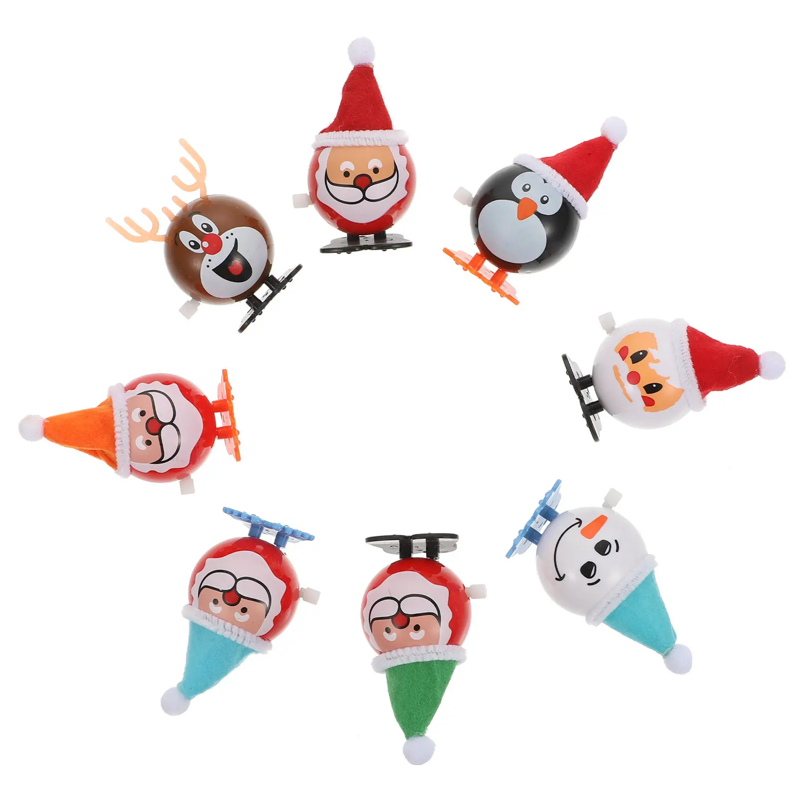 

Набор из 8 фигурок прыгающих Санта-Клаусов: креативные элементы для создания веселой атмосферы, рождественские украшения, маленькие подарки на Рождество