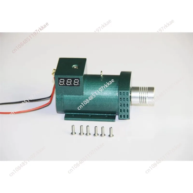 Generator Miniature Retro Simulation Methanol Engine Engine Transmission Motor 12v Motor Metal Pulley Style and Connecting Shaft