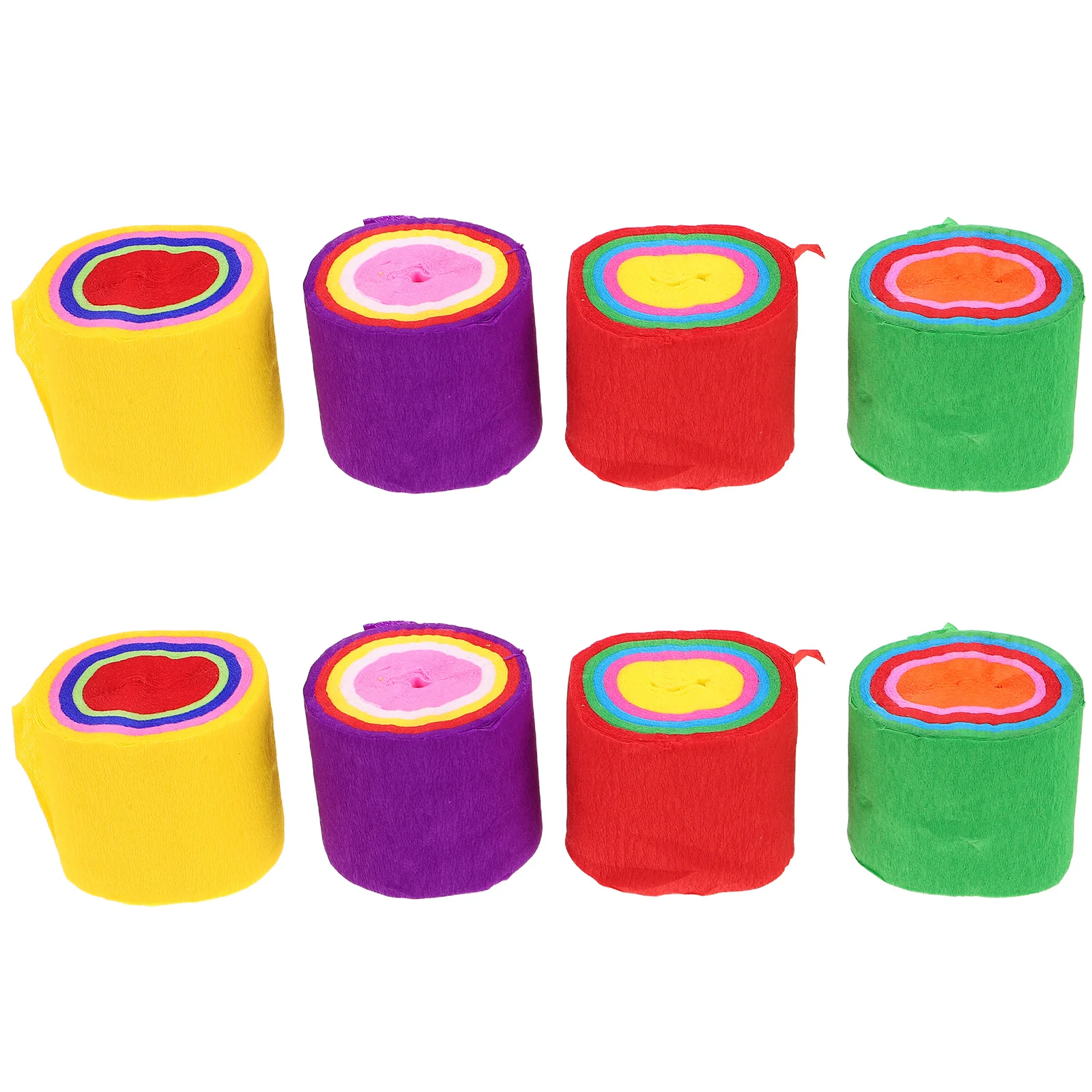 8 rouleaux de papier crêpe coloré, rouleaux de papier crêpe brillant pour enfants, artisanat, bricolage, décoration de fête, Festival, banderoles de fête