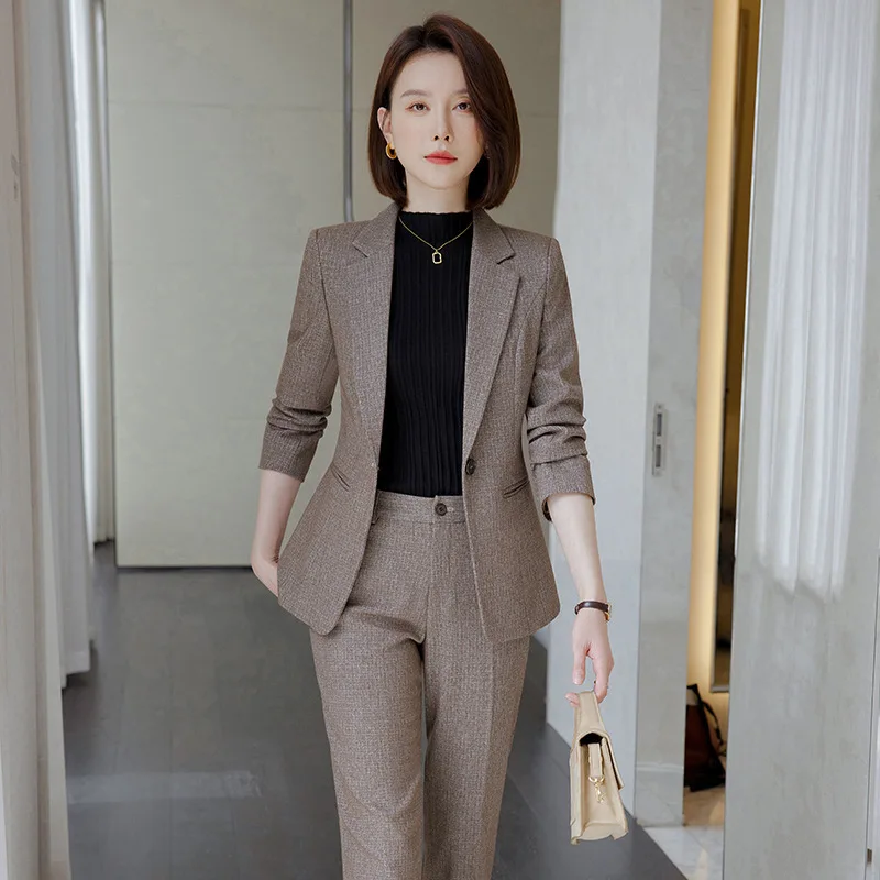 

Professional Business Suits for Women Business Work Wear Blazers Feminino Ladies Office Work Wear Pantsuits Trousers Set